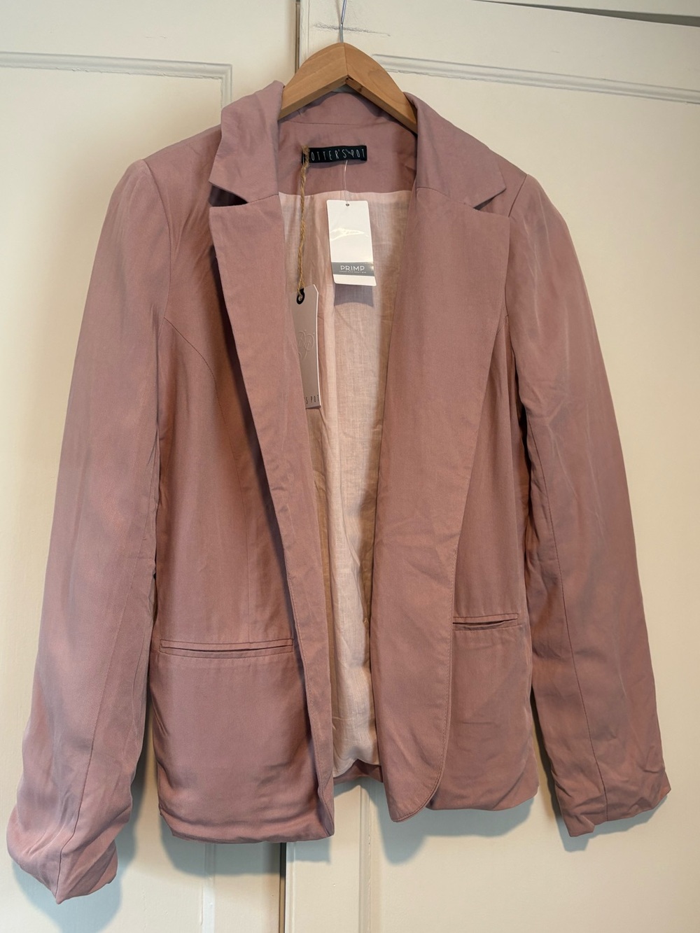 Potter’s Pot Dusty Rose Soft Open Front Blazer